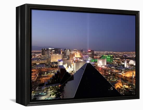 Elevated View of Casinos on the Strip, Las Vegas, Nevada, United States of America, North America-Gavin Hellier-Framed Premier Image Canvas