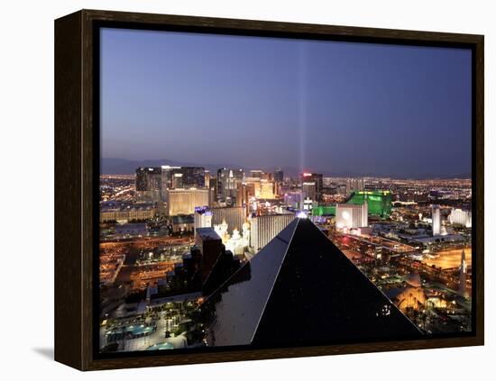 Elevated View of Casinos on the Strip, Las Vegas, Nevada, United States of America, North America-Gavin Hellier-Framed Premier Image Canvas