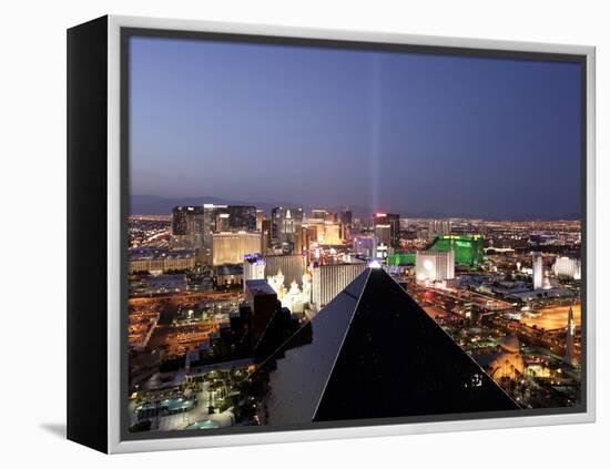 Elevated View of Casinos on the Strip, Las Vegas, Nevada, United States of America, North America-Gavin Hellier-Framed Premier Image Canvas