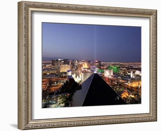 Elevated View of Casinos on the Strip, Las Vegas, Nevada, United States of America, North America-Gavin Hellier-Framed Photographic Print