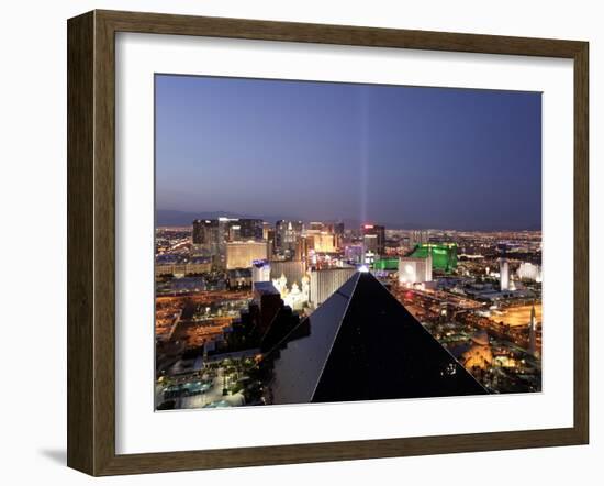Elevated View of Casinos on the Strip, Las Vegas, Nevada, United States of America, North America-Gavin Hellier-Framed Photographic Print