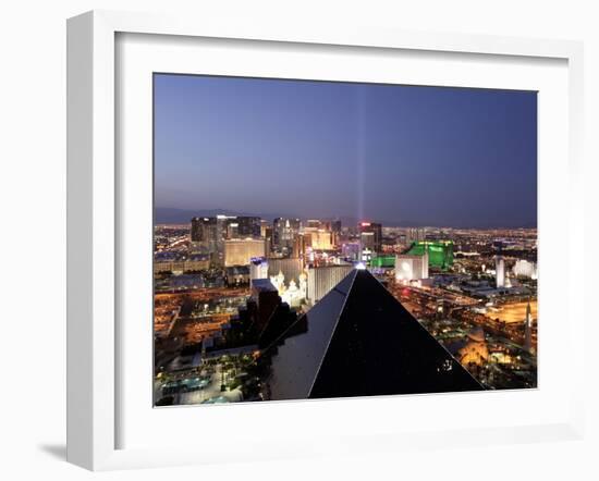 Elevated View of Casinos on the Strip, Las Vegas, Nevada, United States of America, North America-Gavin Hellier-Framed Photographic Print