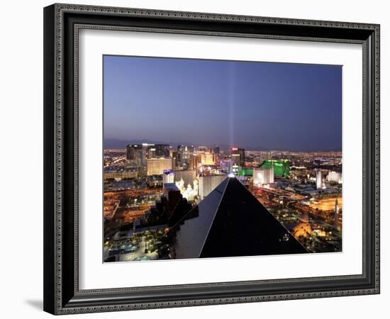 Elevated View of Casinos on the Strip, Las Vegas, Nevada, United States of America, North America-Gavin Hellier-Framed Photographic Print