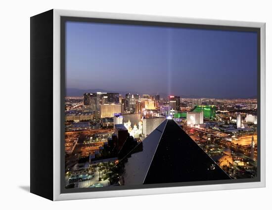 Elevated View of Casinos on the Strip, Las Vegas, Nevada, United States of America, North America-Gavin Hellier-Framed Premier Image Canvas