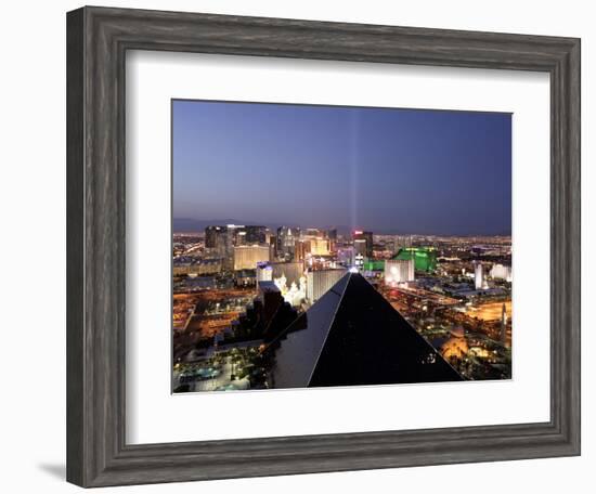 Elevated View of Casinos on the Strip, Las Vegas, Nevada, United States of America, North America-Gavin Hellier-Framed Photographic Print