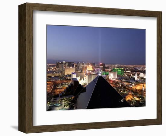 Elevated View of Casinos on the Strip, Las Vegas, Nevada, United States of America, North America-Gavin Hellier-Framed Photographic Print