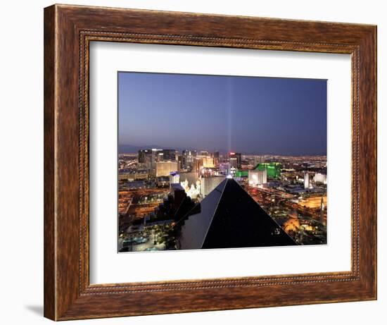 Elevated View of Casinos on the Strip, Las Vegas, Nevada, United States of America, North America-Gavin Hellier-Framed Photographic Print