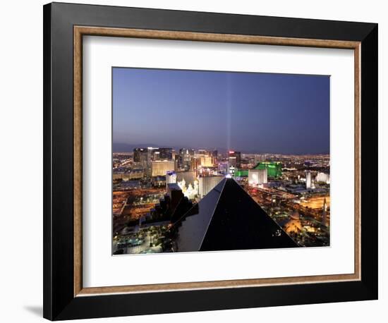 Elevated View of Casinos on the Strip, Las Vegas, Nevada, United States of America, North America-Gavin Hellier-Framed Photographic Print