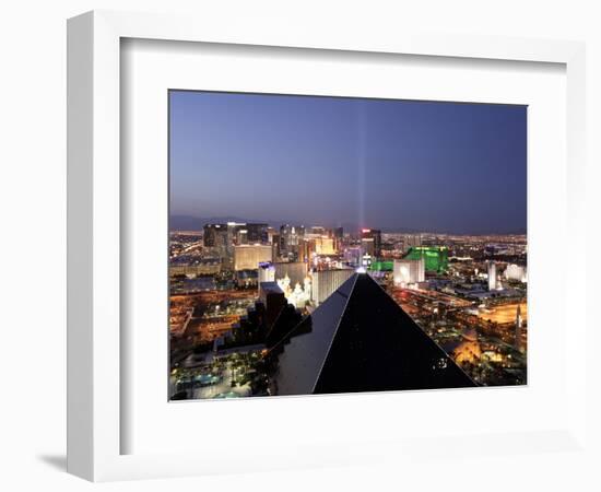 Elevated View of Casinos on the Strip, Las Vegas, Nevada, United States of America, North America-Gavin Hellier-Framed Photographic Print