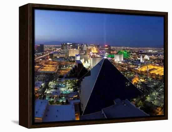 Elevated View of Casinos on the Strip, Las Vegas, Nevada, USA-Gavin Hellier-Framed Premier Image Canvas