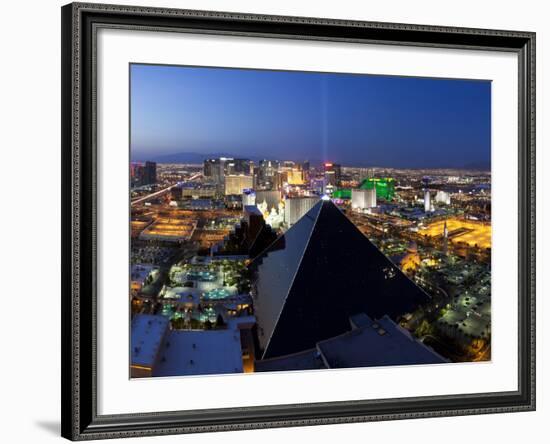 Elevated View of Casinos on the Strip, Las Vegas, Nevada, USA-Gavin Hellier-Framed Photographic Print