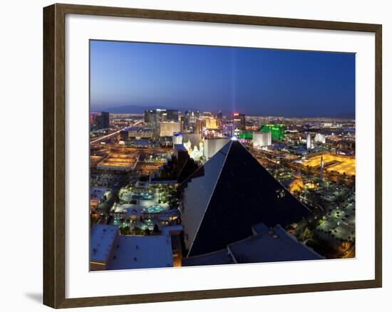 Elevated View of Casinos on the Strip, Las Vegas, Nevada, USA-Gavin Hellier-Framed Photographic Print