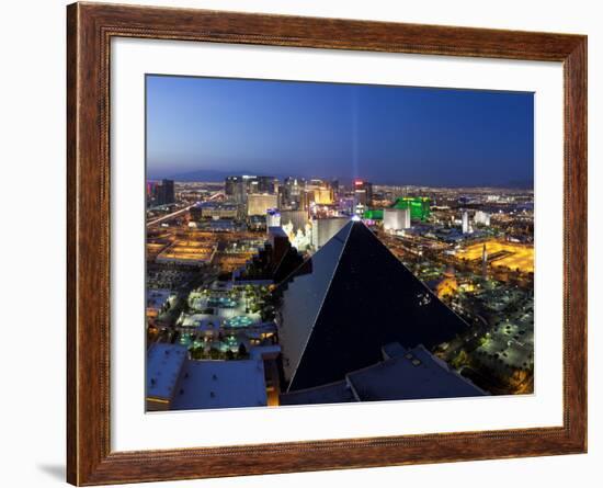 Elevated View of Casinos on the Strip, Las Vegas, Nevada, USA-Gavin Hellier-Framed Photographic Print