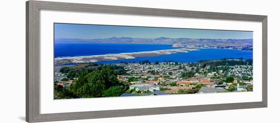 Elevated View of City at Waterfront, Morro Bay, San Luis Obispo County, California, USA-null-Framed Photographic Print