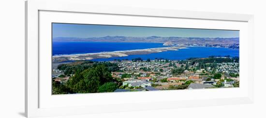 Elevated View of City at Waterfront, Morro Bay, San Luis Obispo County, California, USA-null-Framed Photographic Print