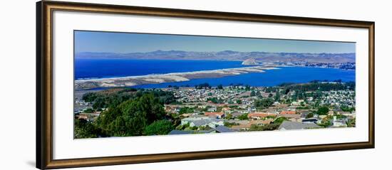 Elevated View of City at Waterfront, Morro Bay, San Luis Obispo County, California, USA-null-Framed Photographic Print