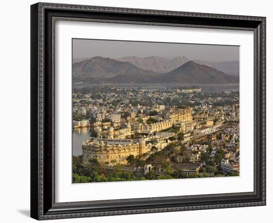 Elevated view of City Palace, Udaipur, India-Adam Jones-Framed Photographic Print