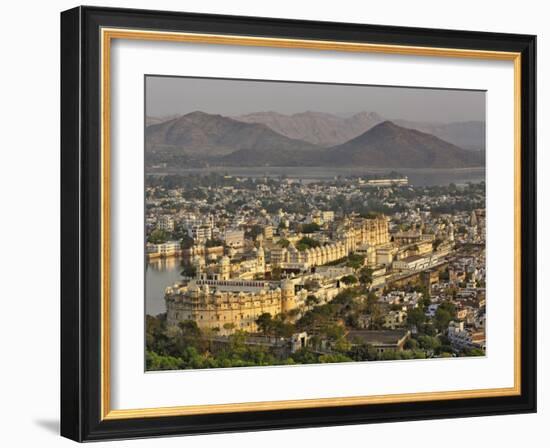 Elevated view of City Palace, Udaipur, India-Adam Jones-Framed Photographic Print