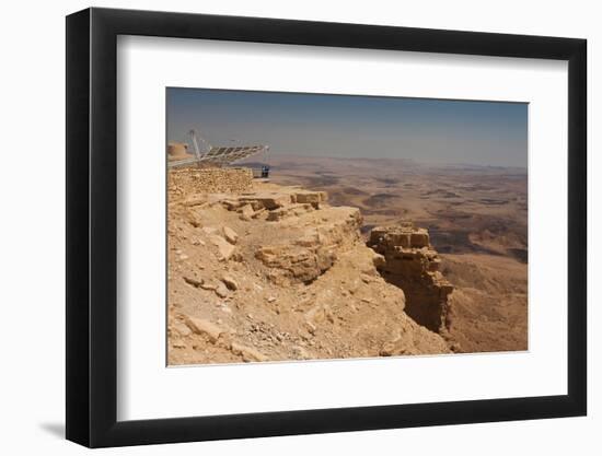 Elevated view of desert, Makhtesh Ramon, Mitzpe Ramon, Negev, Israel-null-Framed Photographic Print