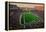 Elevated view of Gillette Stadium, home of Super Bowl champs, New England Patriots, NFL Team pla...-null-Framed Premier Image Canvas