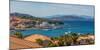 Elevated view of harbour and Palau town, Palau, Sardinia, Italy, Mediterranean, Europe-Frank Fell-Mounted Photographic Print