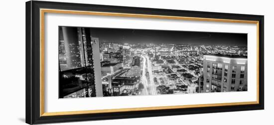 Elevated view of illuminated city, Baltimore, Maryland, USA-null-Framed Photographic Print