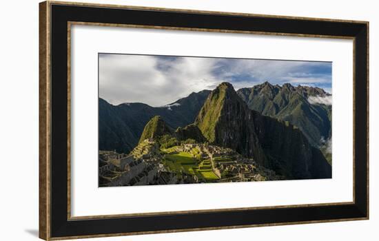 Elevated View of Inca Ruins, Machu Picchu, Urubamba Valley, Cusco City, Peru-null-Framed Photographic Print