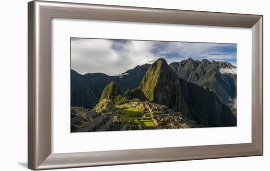 Elevated View of Inca Ruins, Machu Picchu, Urubamba Valley, Cusco City, Peru-null-Framed Photographic Print