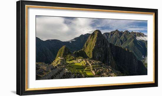 Elevated View of Inca Ruins, Machu Picchu, Urubamba Valley, Cusco City, Peru-null-Framed Photographic Print