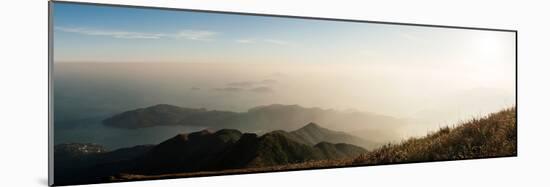 Elevated View of Islands in a River, Lantau, Hong Kong, China-null-Mounted Photographic Print