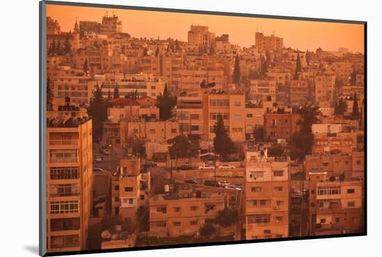 Elevated view of Jebel Amman area at dawn, Amman, Jordan-null-Mounted Photographic Print