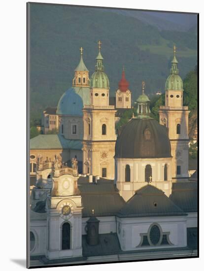 Elevated View of Kollegienkirche and Cathedral Domes, Salzburg, Unesco World Heritage Site, Austria-Gavin Hellier-Mounted Photographic Print