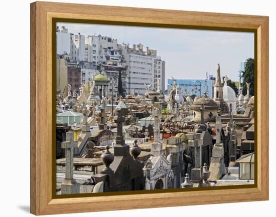 Elevated view of La Recoleta Cemetery, City of Buenos Aires, Buenos Aires Province, Argentina, Sout-Karol Kozlowski-Framed Premier Image Canvas