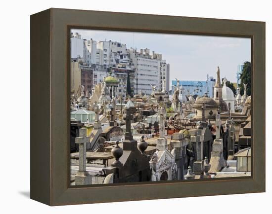 Elevated view of La Recoleta Cemetery, City of Buenos Aires, Buenos Aires Province, Argentina, Sout-Karol Kozlowski-Framed Premier Image Canvas
