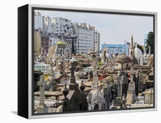 Elevated view of La Recoleta Cemetery, City of Buenos Aires, Buenos Aires Province, Argentina, Sout-Karol Kozlowski-Framed Premier Image Canvas