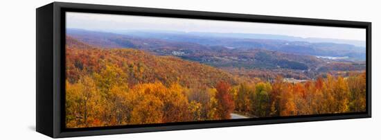 Elevated view of Lehigh Valley from Kattner's Mountain, Penn's Peak, Pennsylvania, USA-null-Framed Premier Image Canvas