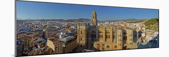 Elevated view of Malaga Cathedral, Malaga, Malaga Province, Andalusia, Spain-null-Mounted Photographic Print