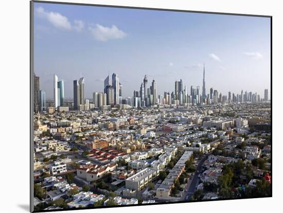 Elevated View of New Dubai Skyline of Modern Architecture, Dubai, United Arab Emirates-Gavin Hellier-Mounted Photographic Print