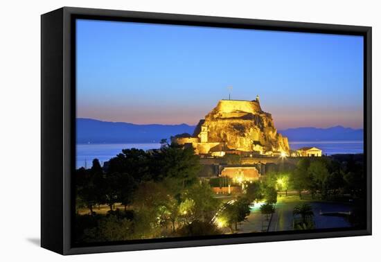 Elevated View of Old Fortress and Maitland Rotunda, Greek Islands-Neil Farrin-Framed Premier Image Canvas