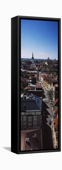Elevated view of Old town, Tallinn, Estonia-null-Framed Premier Image Canvas