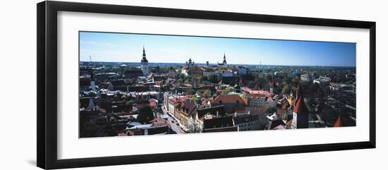 Elevated view of Old town, Tallinn, Estonia-null-Framed Photographic Print