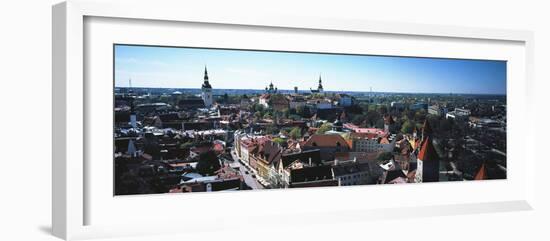 Elevated view of Old town, Tallinn, Estonia-null-Framed Photographic Print