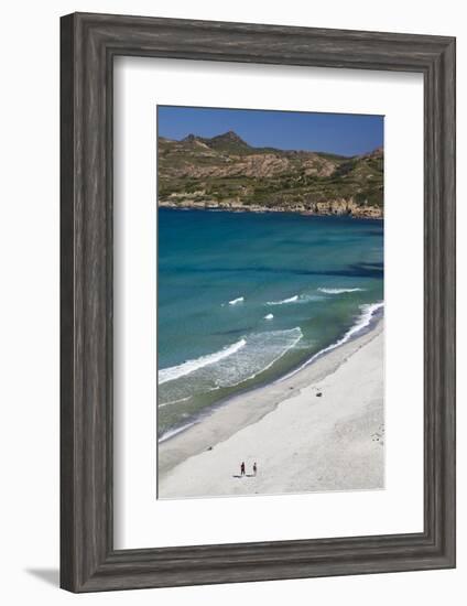 Elevated View of Plage De Ostriconi, Le Nebbio, Corsica, France-Walter Bibikow-Framed Photographic Print