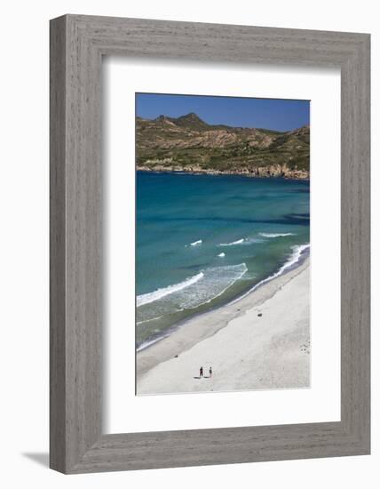 Elevated View of Plage De Ostriconi, Le Nebbio, Corsica, France-Walter Bibikow-Framed Photographic Print