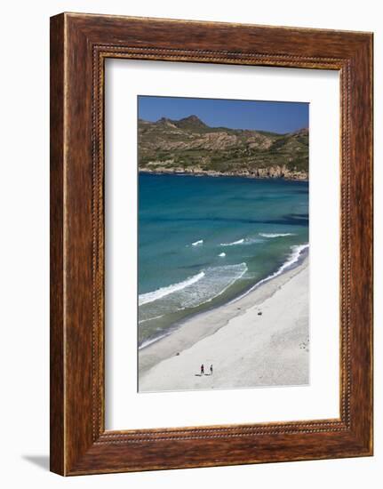 Elevated View of Plage De Ostriconi, Le Nebbio, Corsica, France-Walter Bibikow-Framed Photographic Print