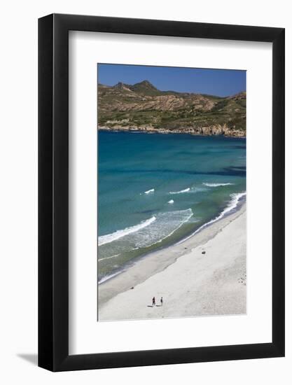 Elevated View of Plage De Ostriconi, Le Nebbio, Corsica, France-Walter Bibikow-Framed Photographic Print