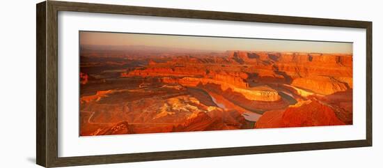 Elevated View of Rock Formations in Canyon, Dead Horse Point State Park, Utah, USA-null-Framed Photographic Print