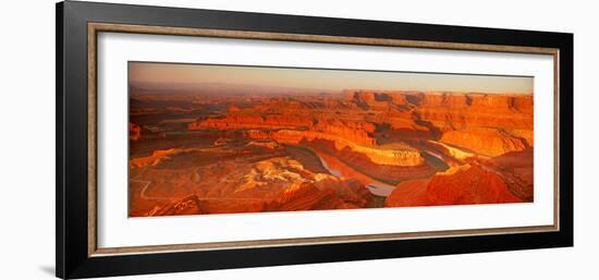 Elevated View of Rock Formations in Canyon, Dead Horse Point State Park, Utah, USA-null-Framed Photographic Print