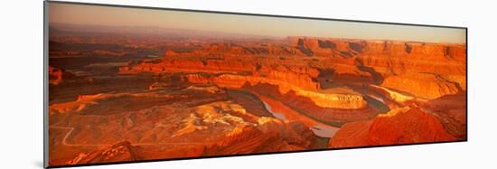 Elevated View of Rock Formations in Canyon, Dead Horse Point State Park, Utah, USA-null-Mounted Photographic Print