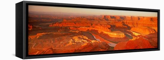 Elevated View of Rock Formations in Canyon, Dead Horse Point State Park, Utah, USA-null-Framed Premier Image Canvas